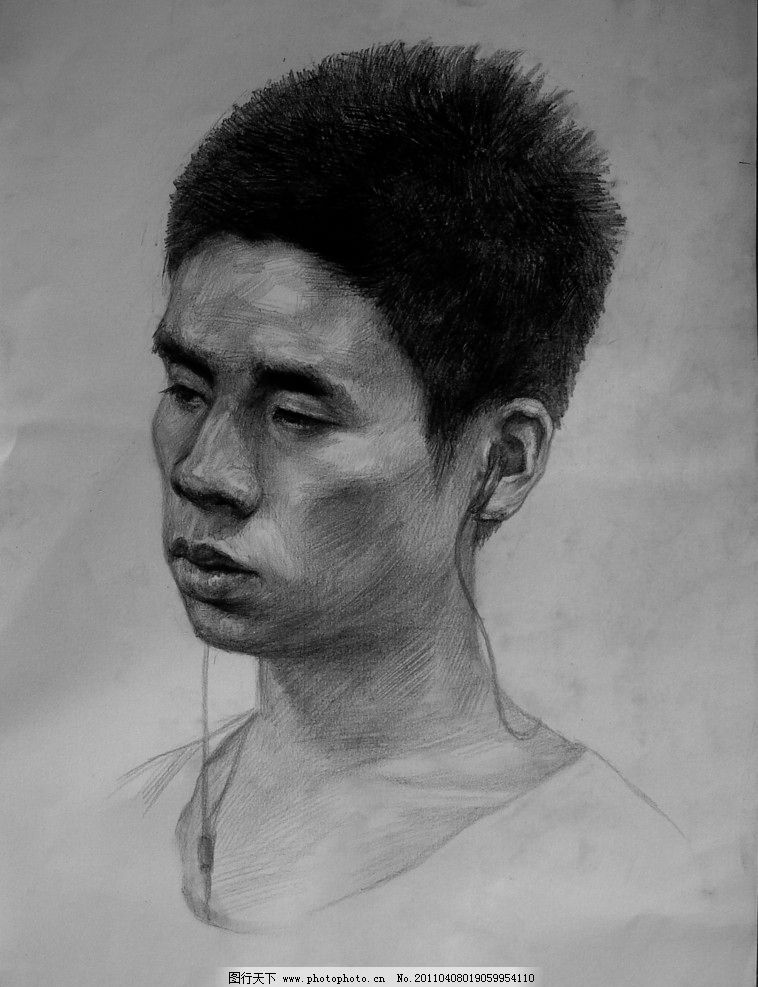 素描头像 头像 头像素描 肖像 肖像素描 素描肖像 素描 中国美术学院优秀作品 线描 线条 五官 头发 教师作品 头像作品 人物 人头像 范画 范画作品 素描作品 高考素描 男士 男青年 绘画书法 文化艺术 设计 72DPI JPG