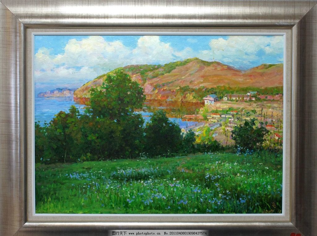 風景油畫 風景 油畫 油畫風景 色彩 繪畫 藝術 設計 彩色 仿古 復古 朦朧油畫 朦朧畫 油畫作品 大師作品 當代藝術家作品 藝術家作品 景色 景色油畫 樹 樹木 天空 白云 鄉村 鄉村油畫 房子 屋子 湖水 岸邊 鮮花 繪畫書法 文化藝術 72DPI JPG