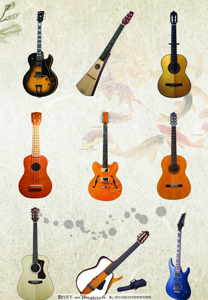 吉他种类图片