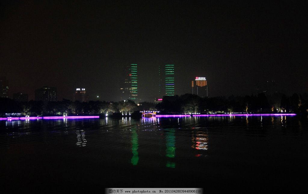 南京玄武湖LED照明亮化工程图片_建筑摄影_