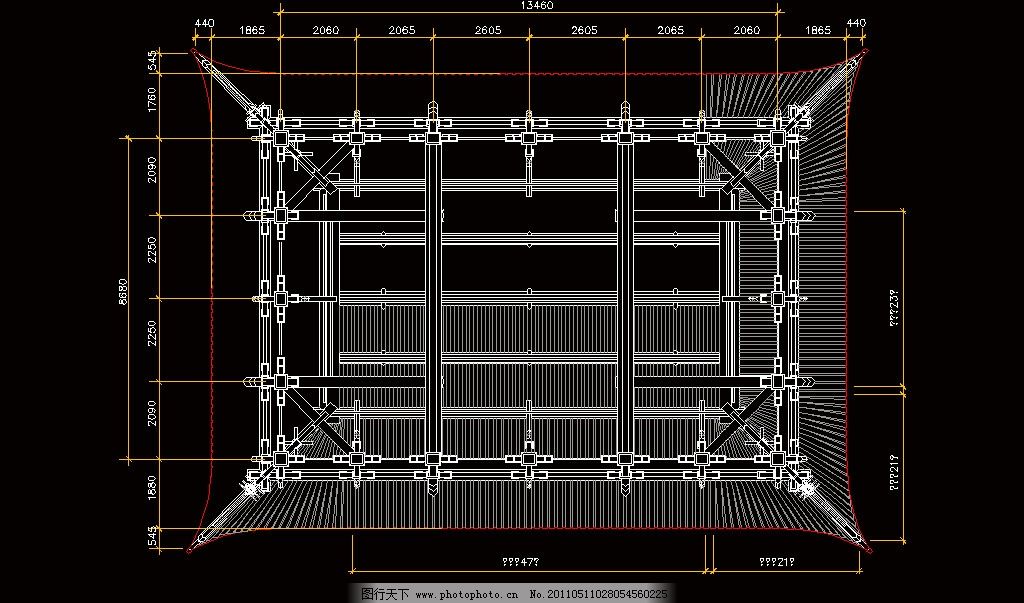 古建筑殿阁 CAD 图纸 平面图 素材 装修 装饰 施工图 室内设计 古建筑 廊架 景观 长廊 花架 棚架 凉亭 重檐 古堡 仿古 古典 古庙 八角亭 古塔 水榭 牌楼 CAD之古建筑素材 建筑设计 环境设计 源文件 DWG