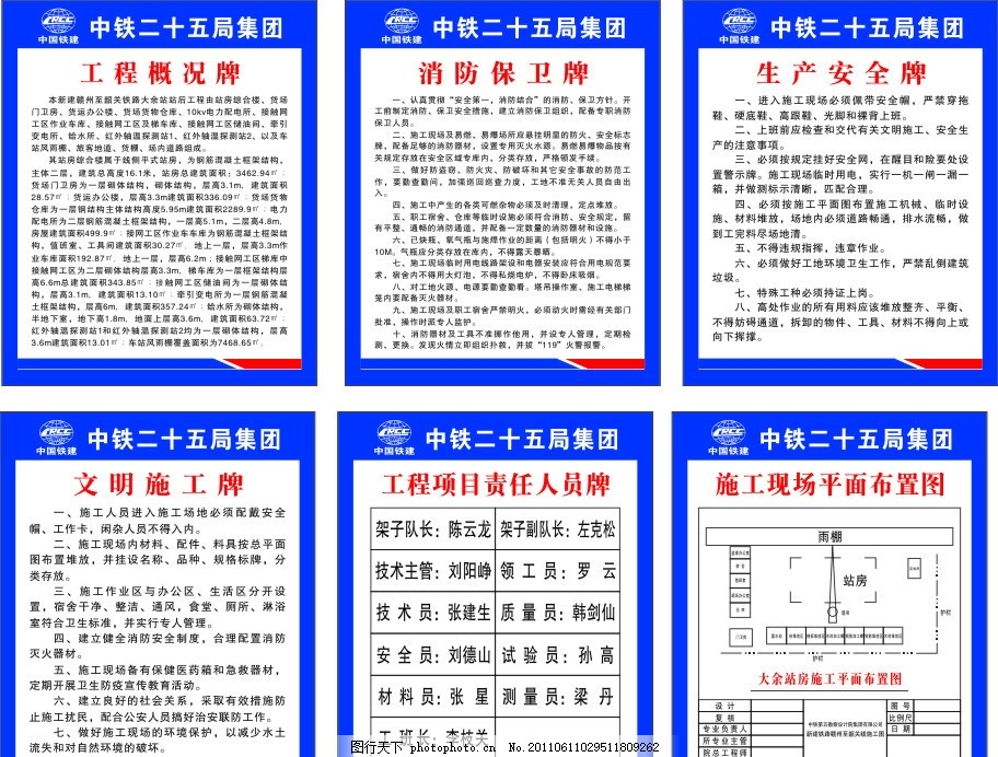 中铁二十五局五牌一图