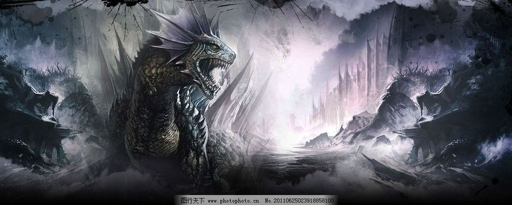 游戏背景 天堂游戏 龙 桌面 场景 人物 炫酷 其他 人物图库 设计 72