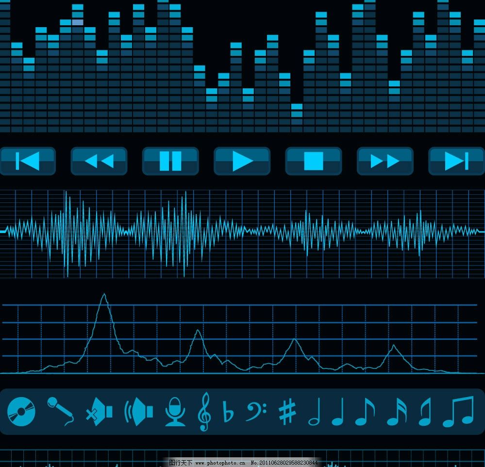 音频均衡器音乐背景图片,动感 线条 跳动 音乐素