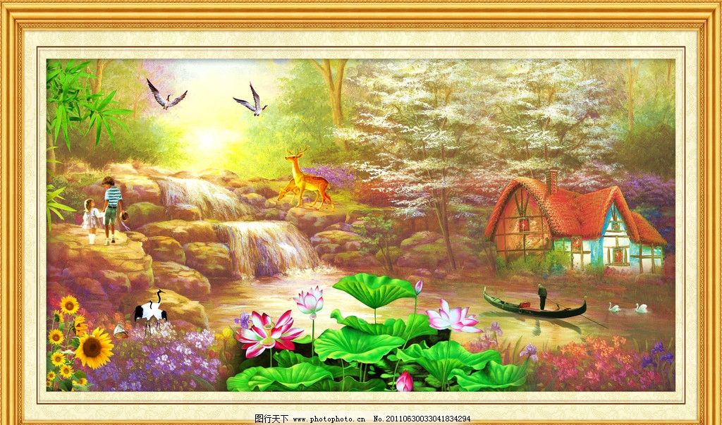 油画风景 中堂画 风景壁画 油画 壁画 山水画 瀑布 山水风景 瀑布风景 山水 风景画 自然风景 风景 客厅画 黄果树瀑布 黄果树 大厅画 风水画 家居装饰画 室内装饰画 室内装饰 休闲场所装饰 画框 相框 镜框 边框 山水挂画 山水壁挂 挂画 墙画 年画 飞鸟 建筑 仙鹤 蓝天 花草 树木 大海 椰树 注视 远眺 欧州 鹿 中堂壁画 PSD分层素材 源文件 100DPI PSD