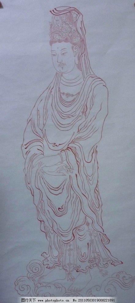 吴道子观音像图片_休闲娱乐_生活方式-图行天下素材网